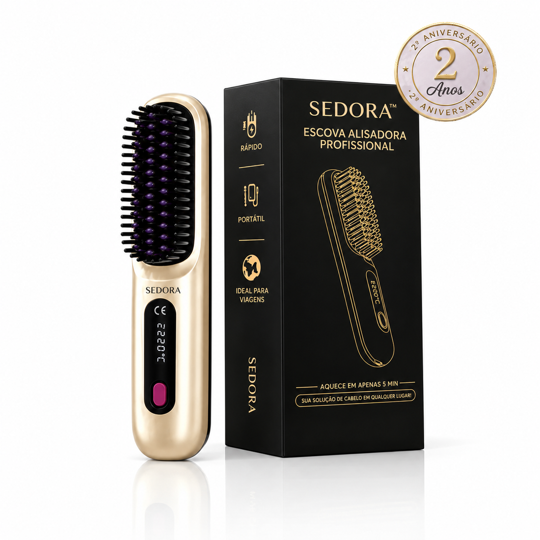 Sedora - Escova Alisadora Profissional