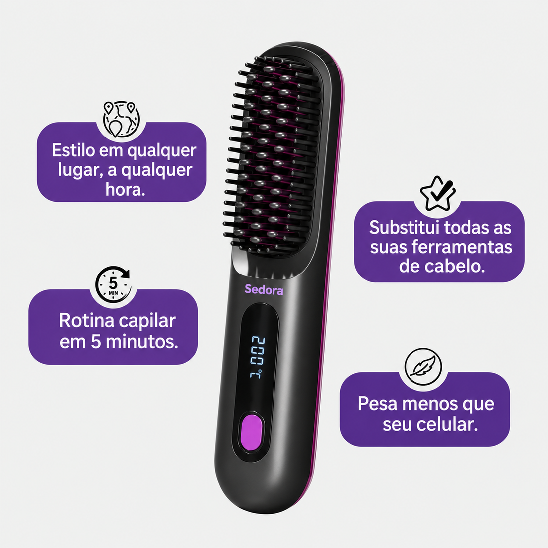 Sedora - Escova Alisadora Profissional