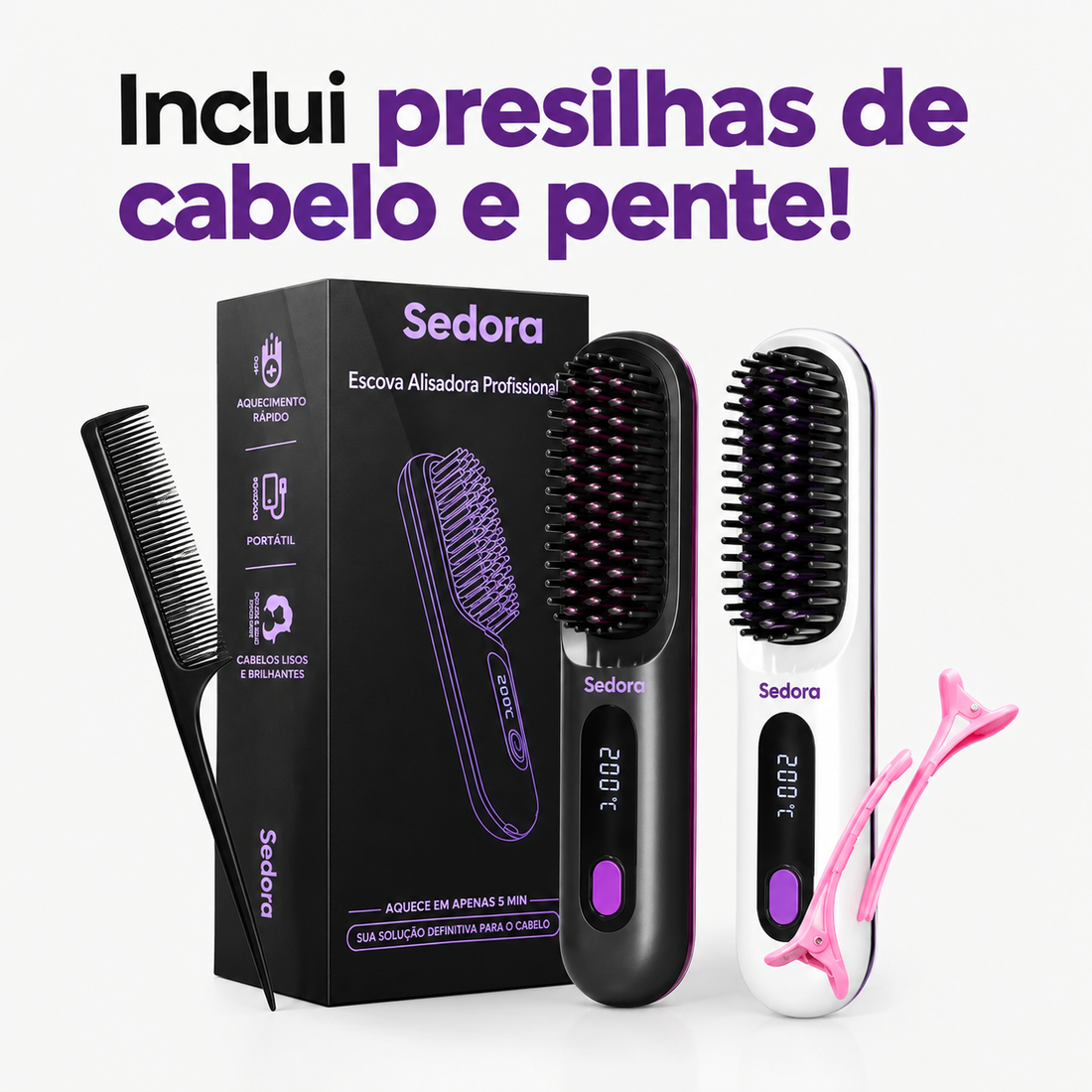 Sedora - Escova Alisadora Profissional