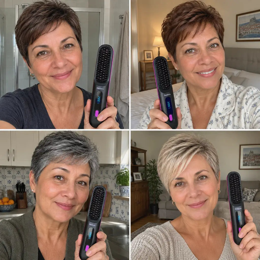 7. Cada vez mais mulheres com cabelo curto estão a aderir a esta escova.